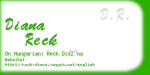 diana reck business card